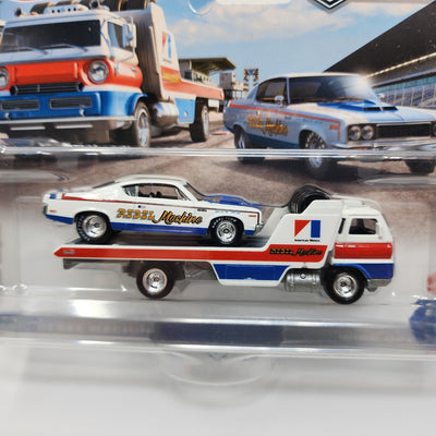 AMC Rebel Machine & Wide Open * Hot Wheels Team Transport Car Culture * Bad Card