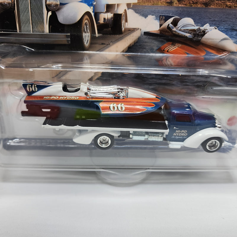 Classic Hydroplane & Speed Waze * 2022 Hot Wheels Team Transport Car Culture Case S