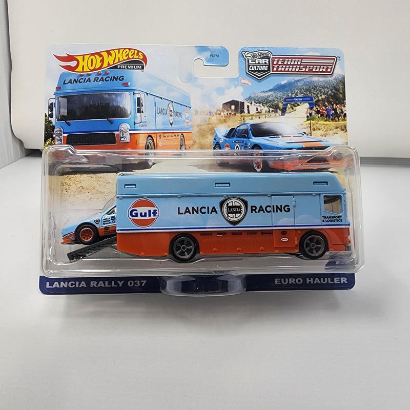 Lancia Rally 037 & Euro Hauler GULF * Hot Wheels Team Transport Car Culture
