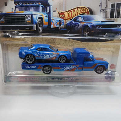 '18 Dodge Challenger SRT Demon & Retro Rig Hot Wheels Team Transport
