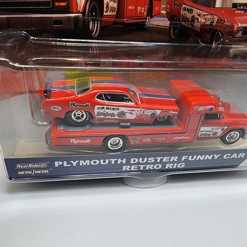 Plymouth Duster Funny Car & Retro Rig * Hot Wheels Team Transport Car Culture