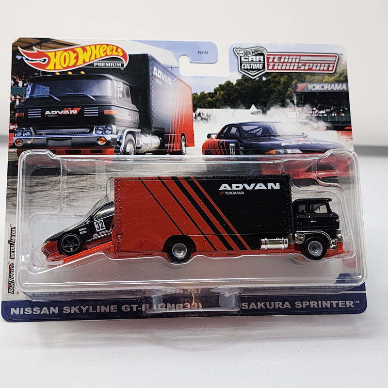 Nissan Skyline GT-R & Sakura ADVAN * Hot Wheels Team Transport Car Culture