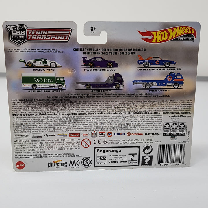 70 Plymouth Superbird & Wide Open #18 * Hot Wheels Team Transport