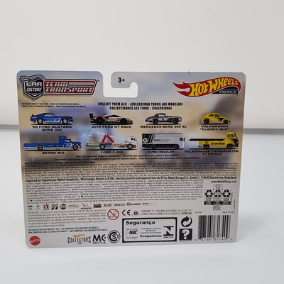 '69 Ford Mustang Boss 302 & Retro Rig #19 * Hot Wheels Team Transport Car Culture