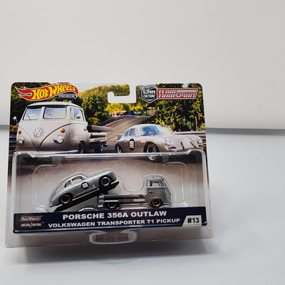 Porsche 356A Outlaw & VW Transporter T1 #13 * Hot Wheels Team Transport Car Culture