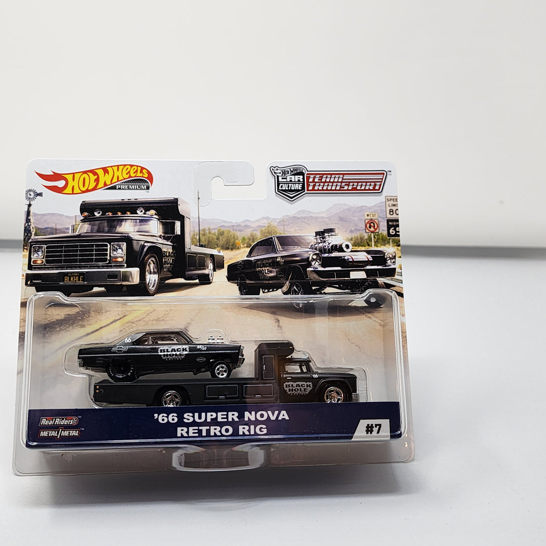 66 Super Nova & Retro Rig Black Hole * Hot Wheels Team Transport