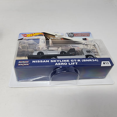 Nissan Skyline GT-R BNR34 & Aero Lift * Hot Wheels Team Transport Car Culture
