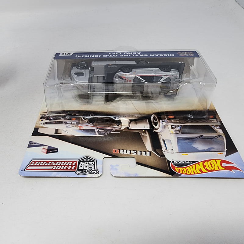Nissan Skyline GT-R BNR34 & Aero Lift * Hot Wheels Team Transport Car Culture