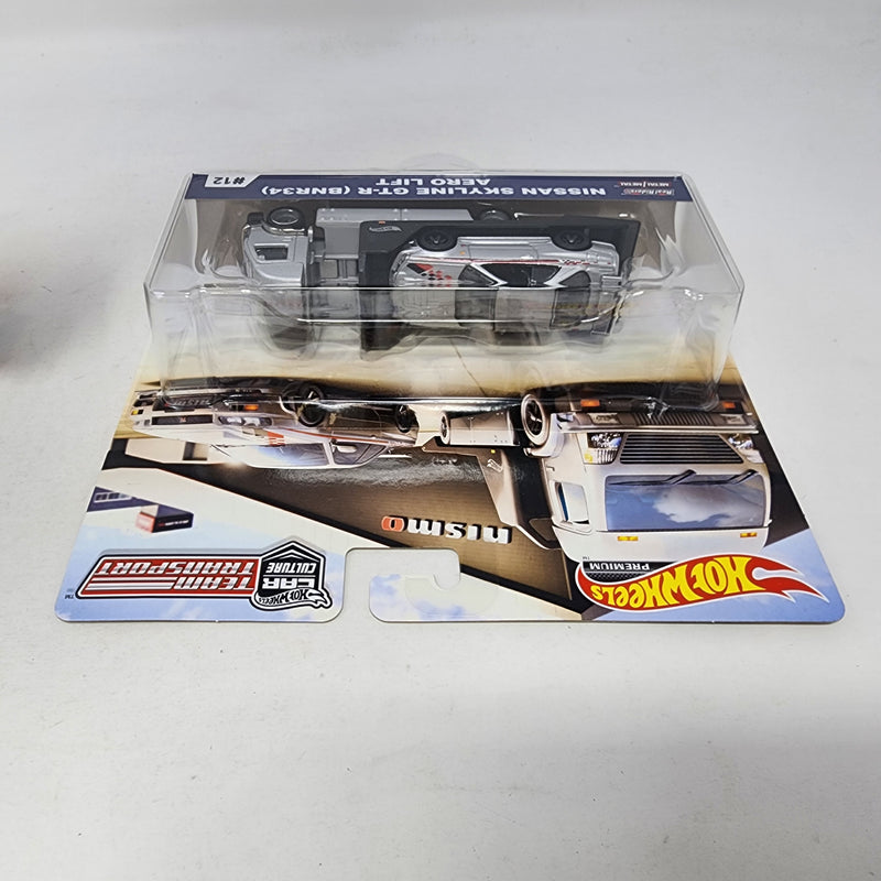 Nissan Skyline GT-R BNR34 & Aero Lift * Hot Wheels Team Transport Car Culture
