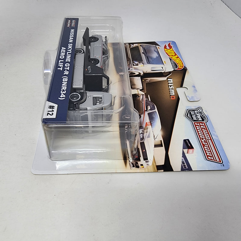 Nissan Skyline GT-R BNR34 & Aero Lift * Hot Wheels Team Transport Car Culture