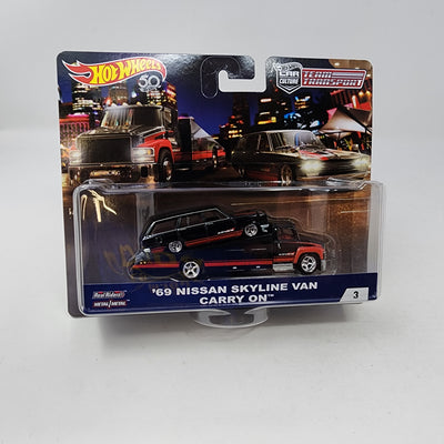 '69 Nissan Skyline Van & Carry On * Hot Wheels Team Transport Car Culture