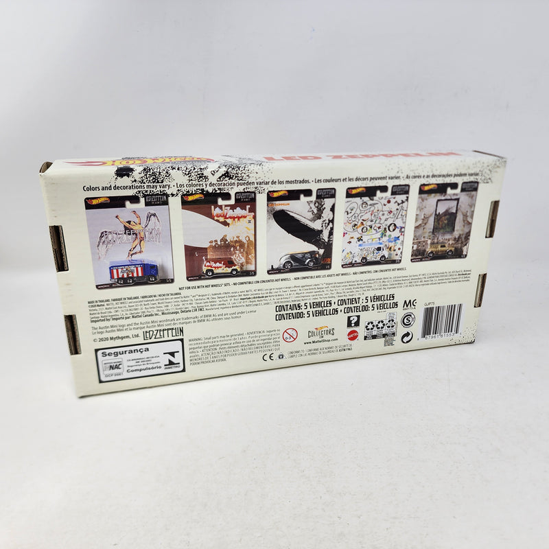 LED ZEPPELIN * 5 Car Set * With Limited Edition Collectors Box * Hot Wheels Pop Culture