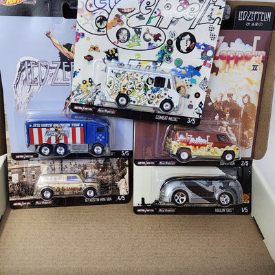 LED ZEPPELIN * 5 Car Set * With Limited Edition Collectors Box * Hot Wheels Pop Culture