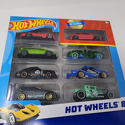 8 Pack with Black Porsche * Hot Wheels 8 Pack