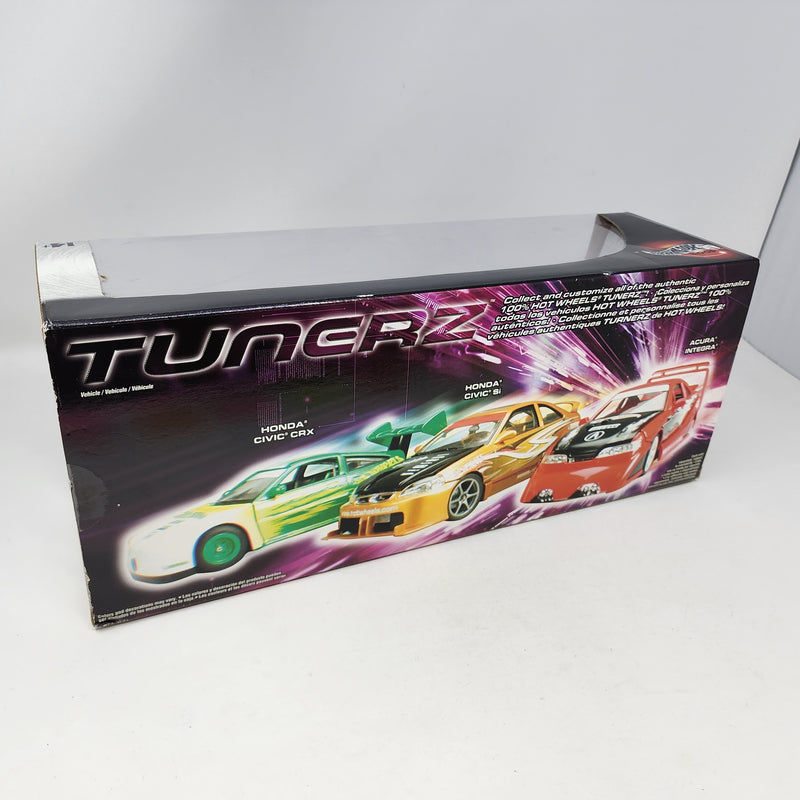 Tunerz Honda Civic Si * Yellow * Hot Wheels 100% Series * 1/18 Scale