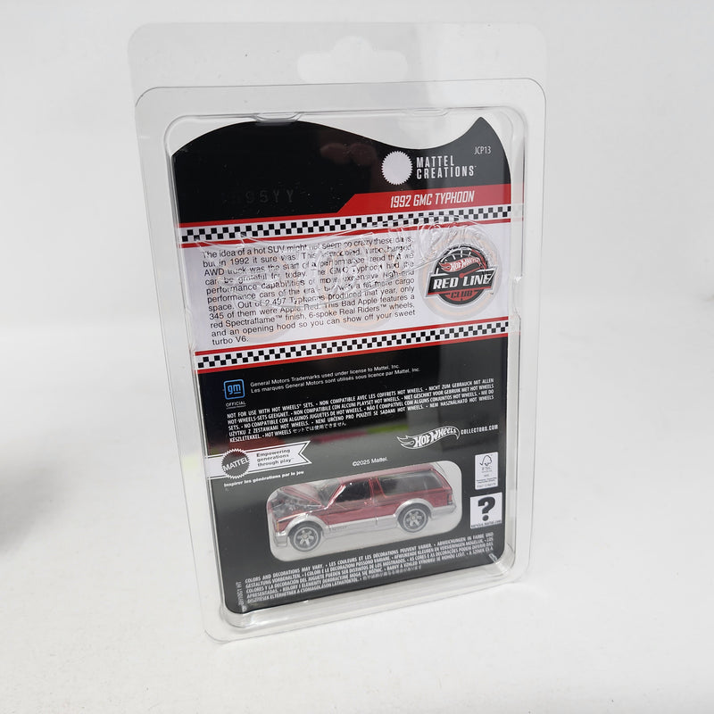 1992 GMC Typhoon * RED * Hot Wheels Red Line Club RLC