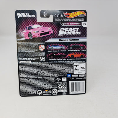 Honda S2000 * Pink * Hot Wheels Fast & Furious Quick Shifters