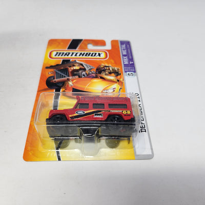 '97 Land Rover Defender 110 #65 * Red * Matchbox Basic Series