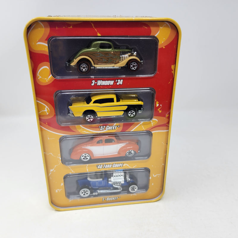 Hot Wheels Since 68 4-Pack Hot Rods in Metal Tin