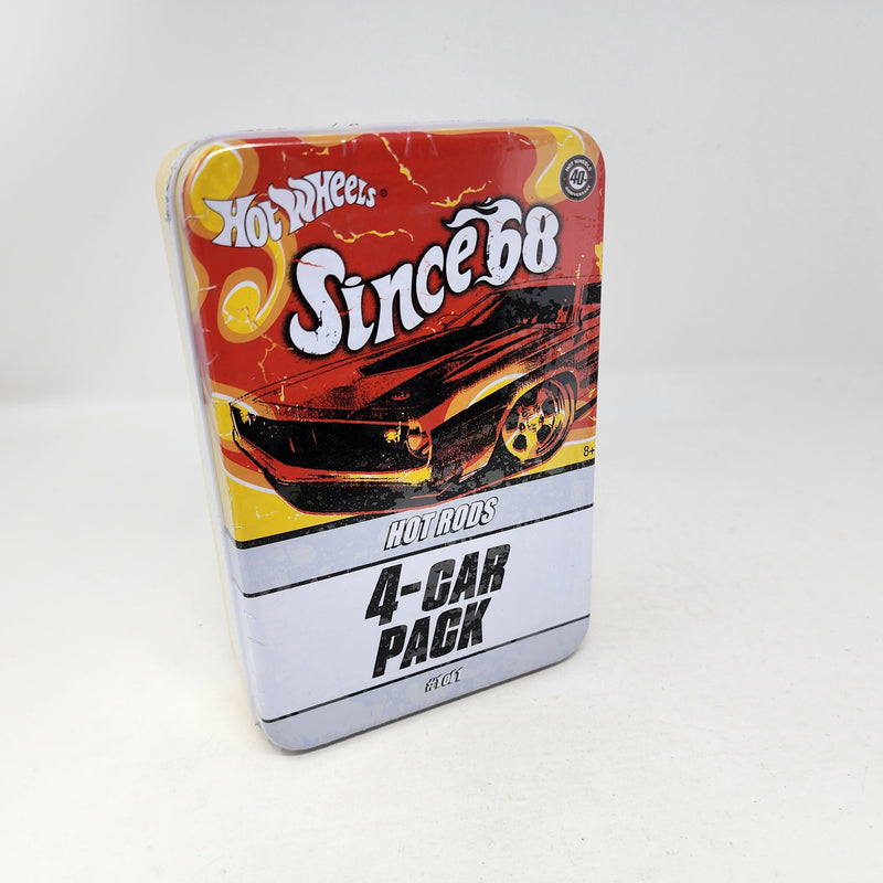Hot Wheels Since 68 4-Pack Hot Rods in Metal Tin