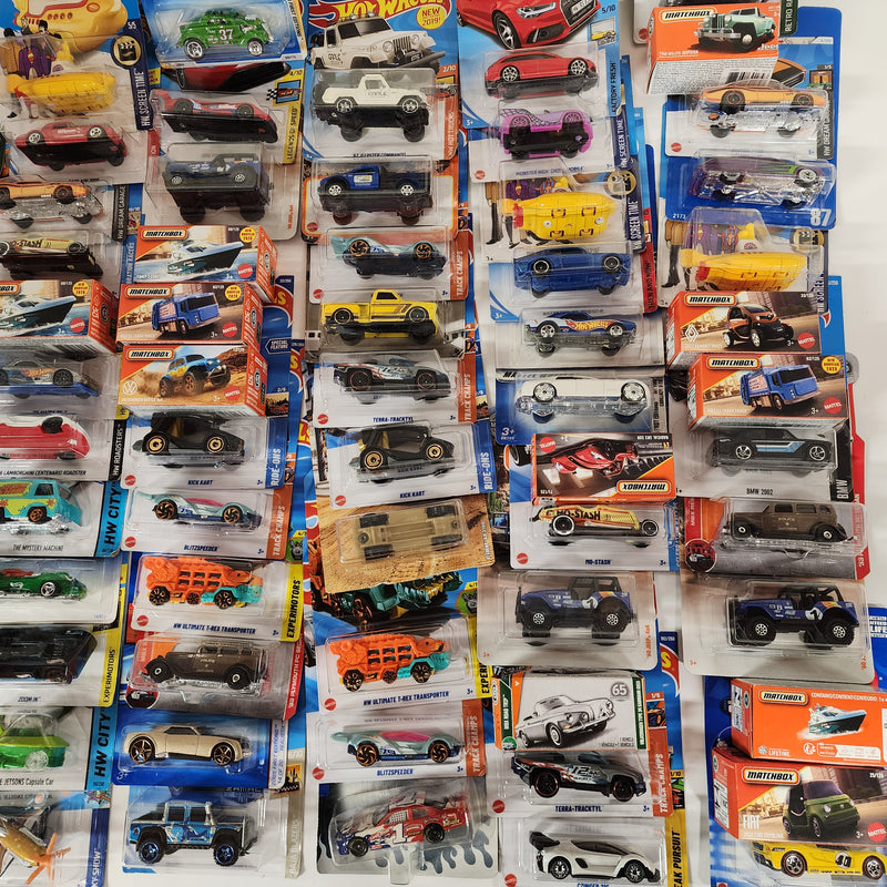 72 car mixed case * Hot Wheels & Matchbox * Mixed Basic Series Case