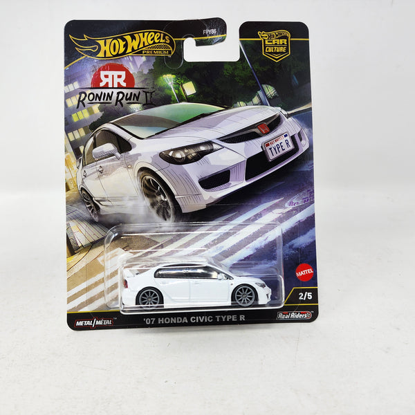 '07 Honda Civic Type R * WHITE * 2025 Hot Wheels Car Culture RONIN RUN II Case M