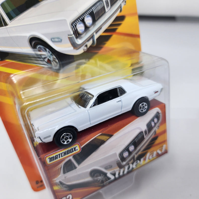 1968 Mercury Cougar 62 * WHITE * Matchbox Superfast