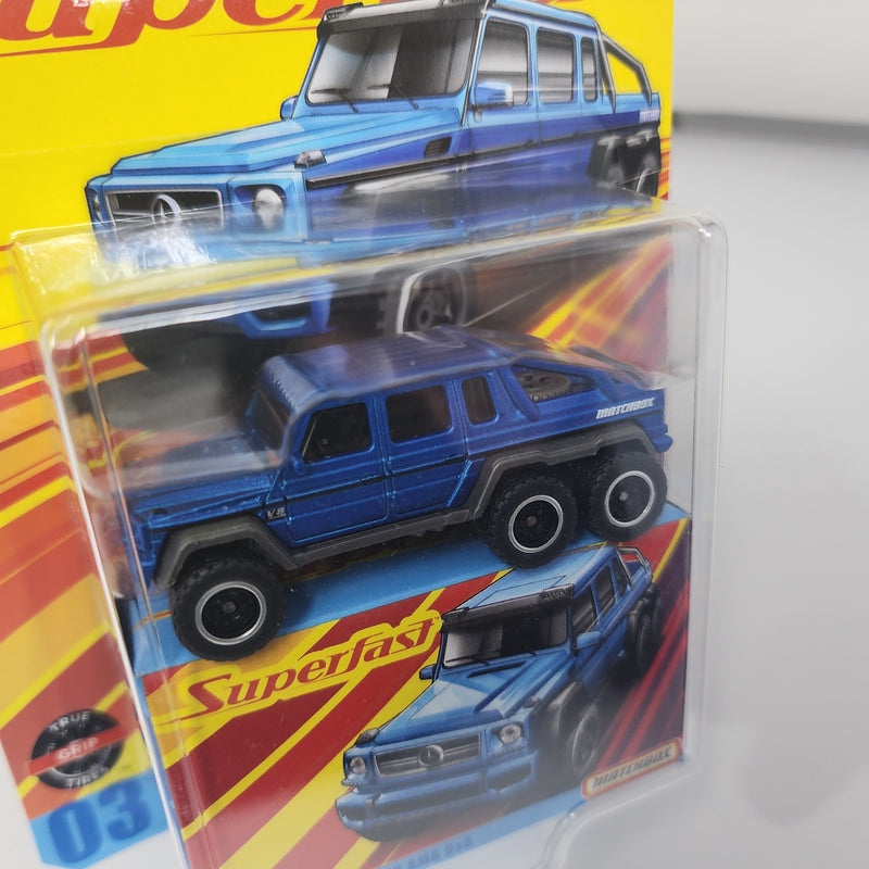 Mercedes-Benz G63 AMG 6x6 * Blue * Matchbox Superfast