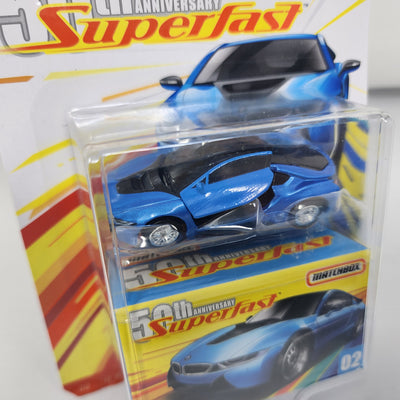 '16 BMW i8 02 * Blue * Matchbox Superfast 50th