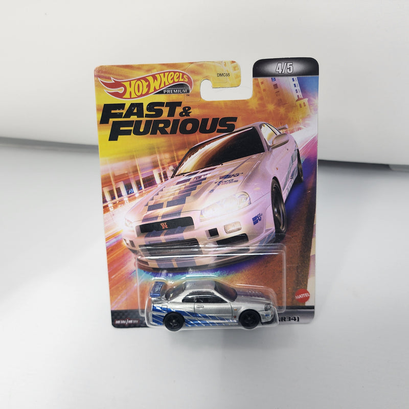 Nissan Skyline GT-R BNR34 4/5 * Hot Wheels Fast & Furious