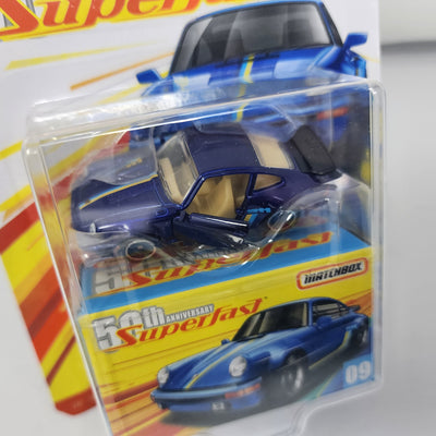 '80 Porsche 911 Turbo 09 * Blue * Matchbox Superfast 50th