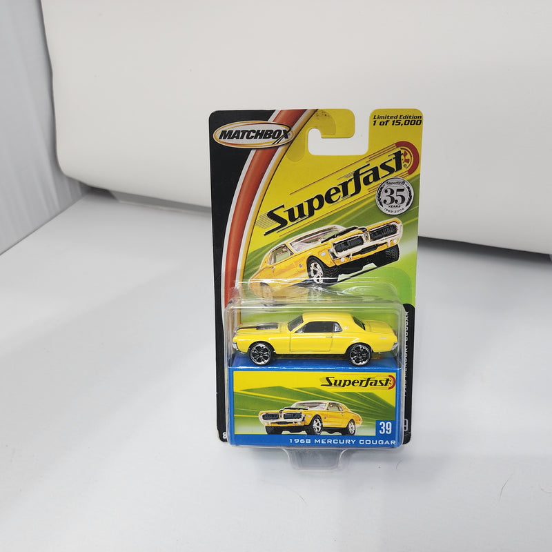 1968 Mercury Cougar 39 * Yellow * Matchbox Superfast