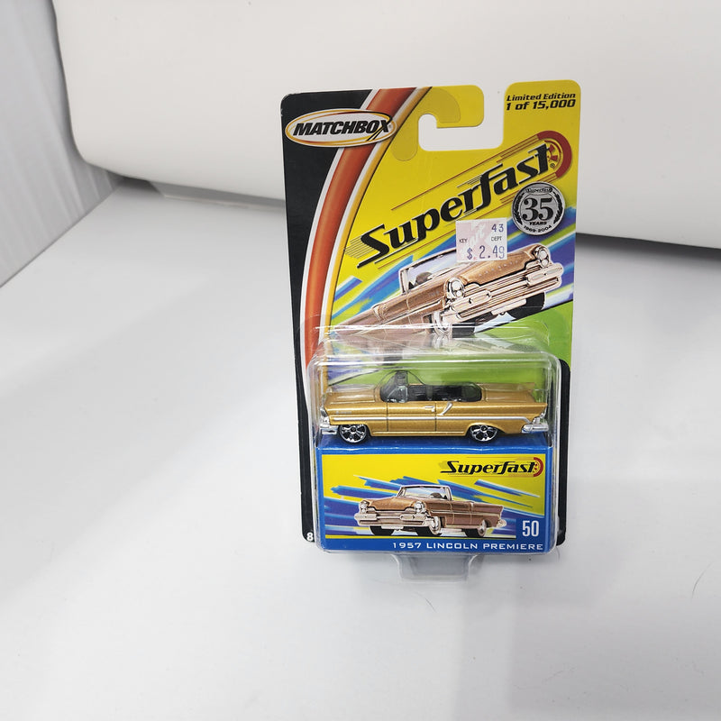 1957 Lincoln Premiere 50 * Gold * Matchbox Superfast