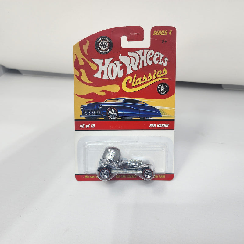 Red Baron 8 * Chrome* Hot Wheels Classics