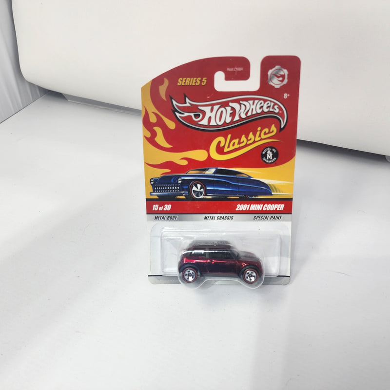 2001 Mini Cooper 15 * RED * Hot Wheels Classics