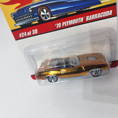 '70 Plymouth Barracuda #24 * Orange * Hot Wheels Classics