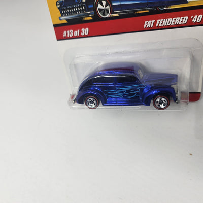 Fat Fendered '40 #13 * Blue * Hot Wheels Classics