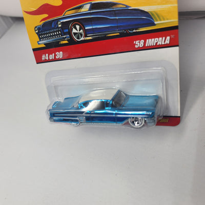 '58 Impala #4 * Ice Blue * Hot Wheels Classics