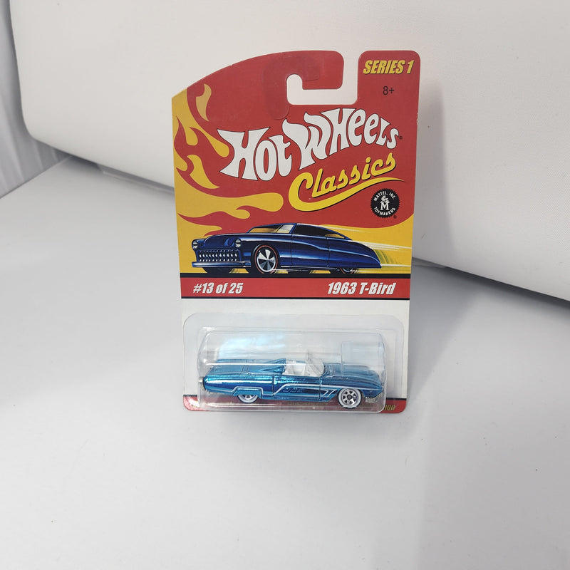 1963 T-Bird 13 * Ice Blue * Hot Wheels Classics