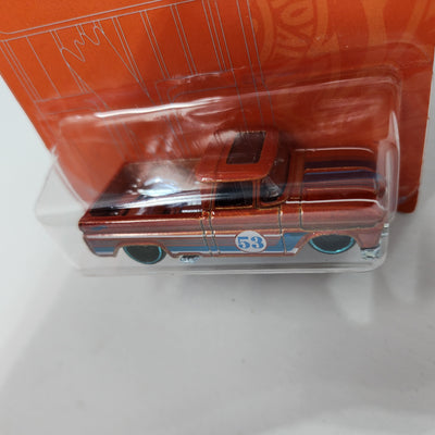 Custom '62 Chevy Pickup * Hot Wheels Orange & Blue 53rd Anniversary