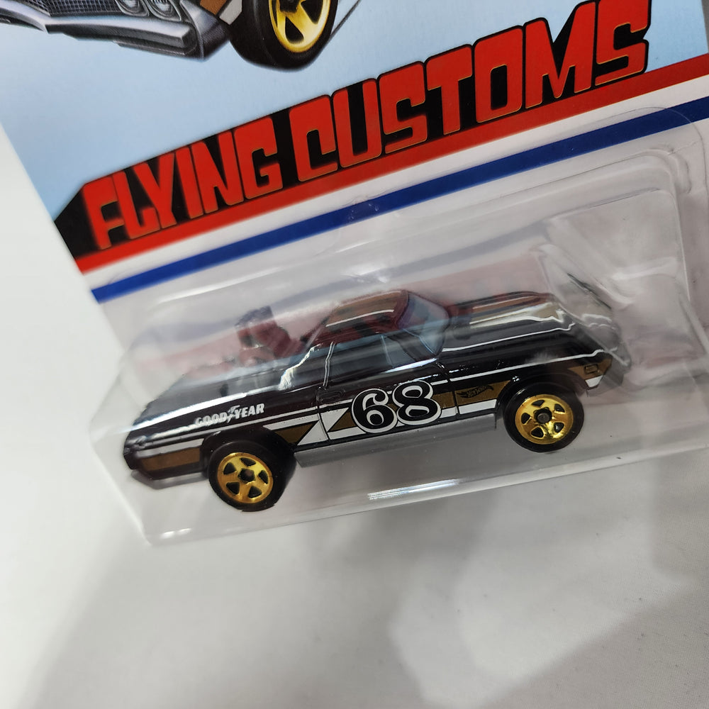 68 El Camino * Black * Hot Wheels Flying Customs – Wheelcollectors LLC