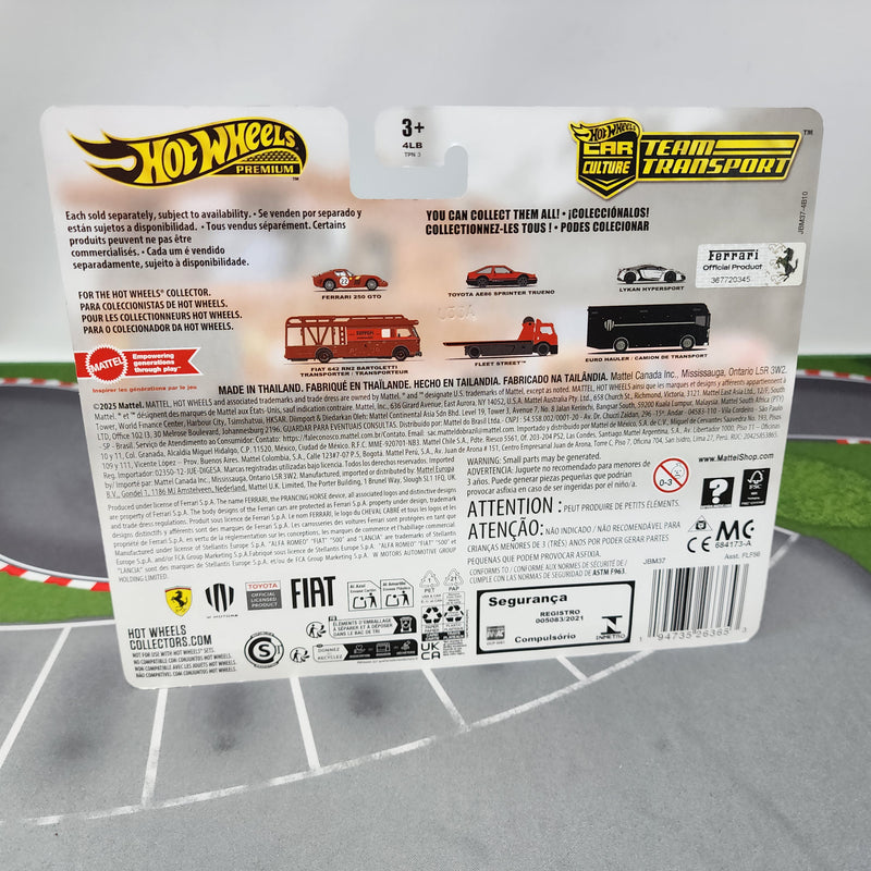 Ferrari 250 GT & Fiat 642 RNR Bartoletti * 2025 Hot Wheels Team Transport Car Culture