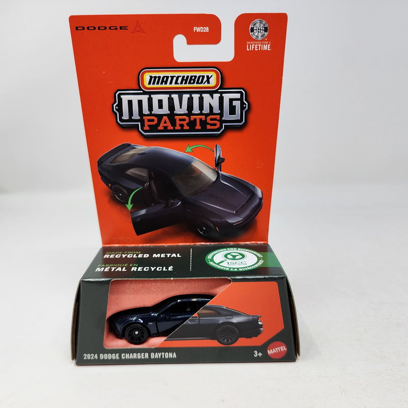 2024 Dodge Charger Daytona * Dark Blue * 2026 Matchbox Moving Parts Case J
