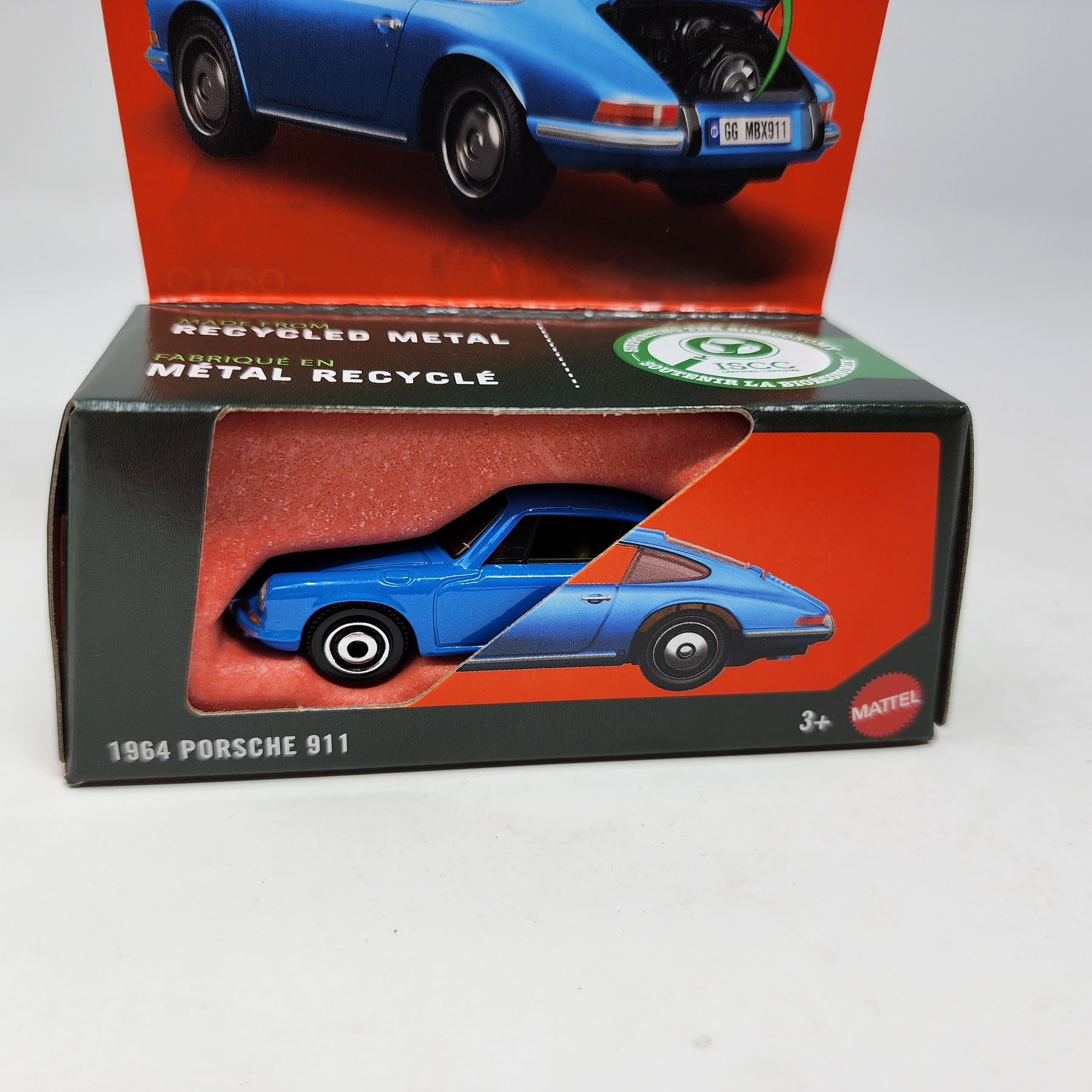 Porsche 911 1964 Blu – Matchbox 1:64 – Scatola Fiammiferi Parti Mobili – Nuova - Foto 1