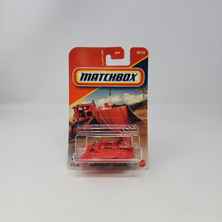 Bulldozer Ground Breaker #9 Fire Dept. * RED * 2025 Matchbox Basic