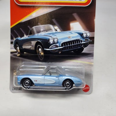 1958 Chevrolet Corvette #22 * Light Blue * 2026 Matchbox Basic Mainline Case B