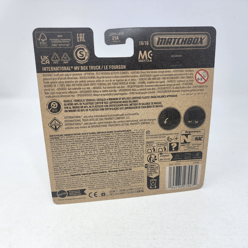 International MV Box Truck 16/16 * 2025 Matchbox Working Rigs Case G