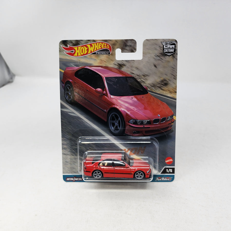 01 BMW M5 * RED * Hot Wheels Car Culture Canyon Warriors