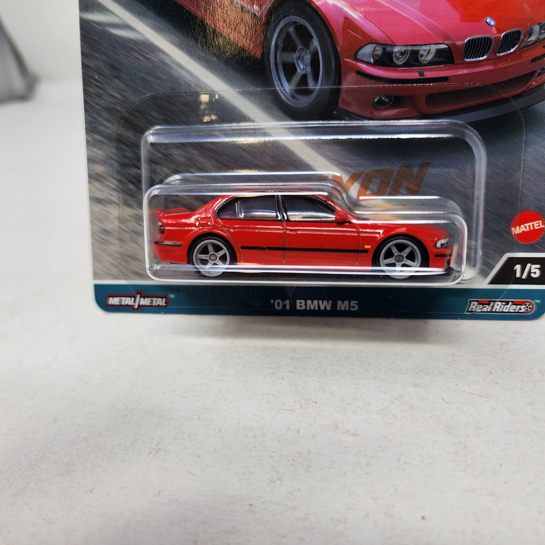 01 BMW M5 * RED * Hot Wheels Car Culture Canyon Warriors