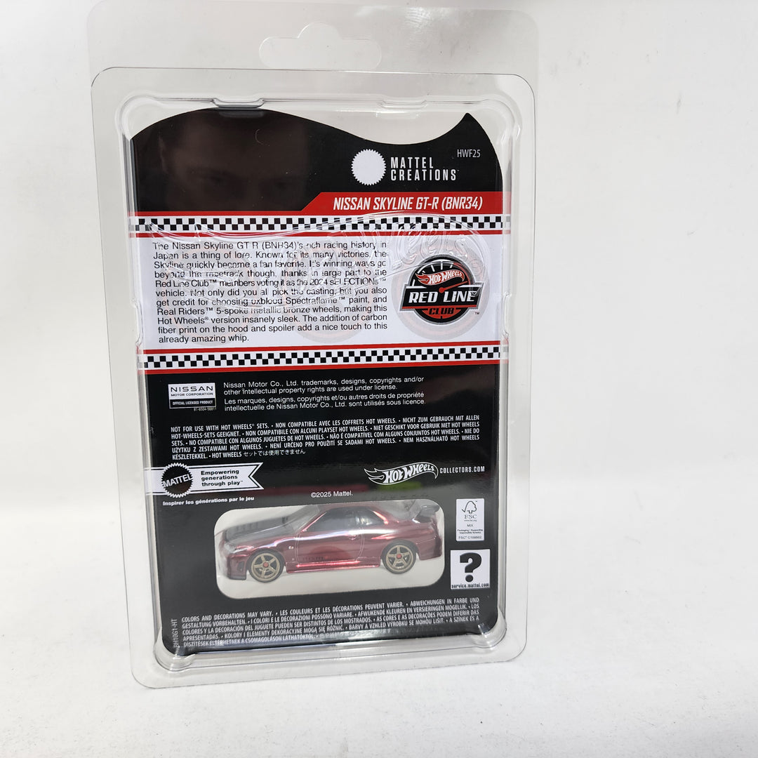 NISSAN SKYLINE GT-R BNR34 レッドラインクラブ限定品 SKYLINE GT-R BNR34 RLC レッドラインクラブ 4個セット Hot Wheels